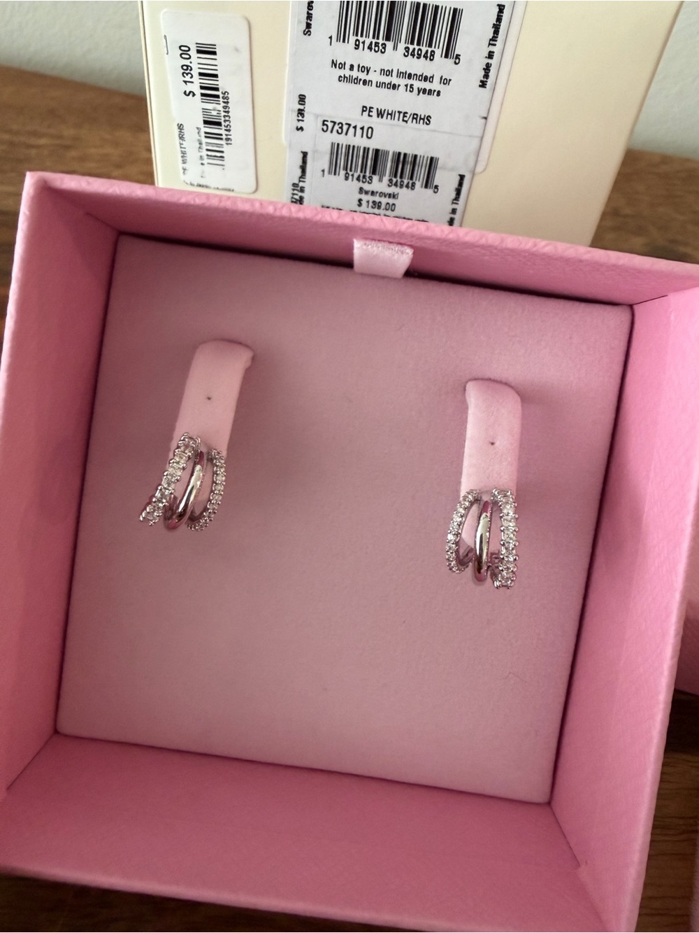 Swarovski Hyperbola Hoop Earrings - Picture 4 of 8